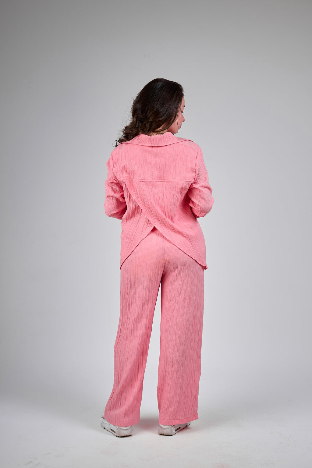 Asymmetrical summer suit - Pink